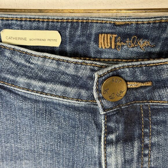 Kut From The Kloth Jeans Women 16P Petite Catherine Boyfriend Mid Rise Stretch - Picture 2 of 15